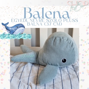 Balena - Plüss névre szóló bálna (37 cm), Játék & Sport, Plüssállat & Játékfigura, Más figura, Mindenmás, MESKA