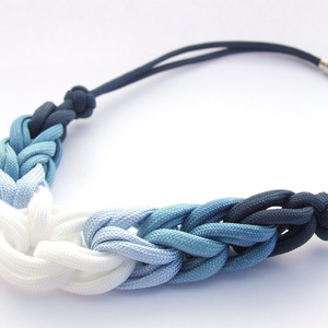 HOOP paracord nyaklánc - Denim - ékszer - nyaklánc - statement nyaklánc - Meska.hu