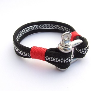 NAUTICAL paracord karkötő - Black Diamond - ékszer - karkötő - fonott karkötő - Meska.hu