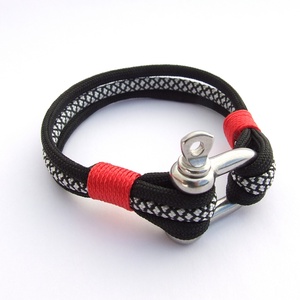 NAUTICAL paracord karkötő - Black Diamond - ékszer - karkötő - fonott karkötő - Meska.hu