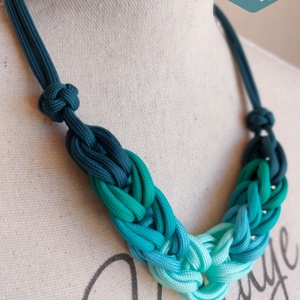 HOOP paracord nyaklánc - Aqua - Meska.hu