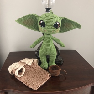 Horgolt Baby Alien - amigurumi - játék & sport - plüssállat & játékfigura - plüss mesefigurák - Meska.hu