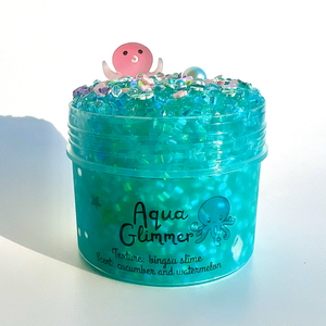 Aqua Glimmer - bingsu slime - Illatos Slime - ASMR (ragacsgyurma, ragacs, nyálka) - játék & sport - készségfejlesztő és logikai játék - szín és formaválogató játékok - Meska.hu