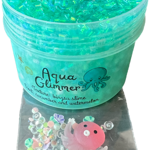 Aqua Glimmer - bingsu slime - Illatos Slime - ASMR (ragacsgyurma, ragacs, nyálka) - játék & sport - készségfejlesztő és logikai játék - szín és formaválogató játékok - Meska.hu