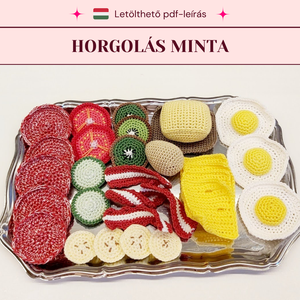 Horgolt reggeli szett minta, DIY (Csináld magad), Szabásminta, útmutató, Horgolás, MESKA