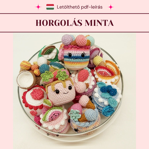 Horgolt mini sütik mintaleírása, Játék & Sport, Szerepjáték, Horgolás, MESKA