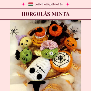 Horgolt Halloween-i édességek minta, Otthon & Lakás, Dekoráció, Halloween, Halloweeni dekoráció, Horgolás, MESKA