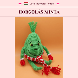 Horgolt Gömb Grincs mintaleírás, Karácsony, Karácsonyi lakásdekoráció, Karácsonyi manók, figurák, Horgolás, MESKA