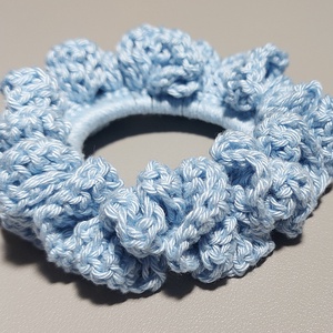 Horgolt hajgumi scrunchie - ruha & divat - hajdísz & hajcsat - hajgumi - Meska.hu