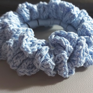 Horgolt hajgumi scrunchie - ruha & divat - hajdísz & hajcsat - hajgumi - Meska.hu