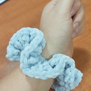 Horgolt hajgumi scrunchie - ruha & divat - hajdísz & hajcsat - hajgumi - Meska.hu