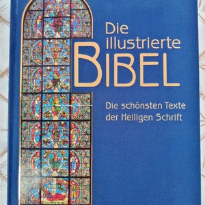 Német nyelvű szent biblia sok illusztrációval 1997-ből, Könyv & Zene, Könyv, Könyvkötés, MESKA