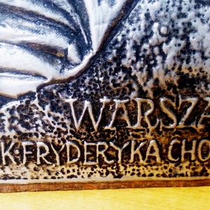 Frederic Chopin emlékmű, táblakép a Warsói hasonló szobor alapján, W. N. szignóval - otthon & életmód - dekoráció - fali és függő dekoráció - falra akasztható dekor - Meska.hu