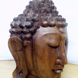 Meditáló Buddha Indonéz természetes keményfa szobor egzotikus ritkaság. 16cm. - művészet - szobor - fa - Meska.hu