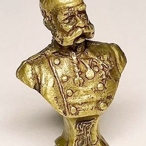 Ferenc József mellszobor - bronz figura miniatúra., Művészet, Szobor, Fém, Szobrászat, MESKA