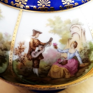 Vintage Germany ELW BAVARIA. Porcelán váza romantikus jelenetekkel, hibátlan - otthon & életmód - dekoráció - virágdísz és tartó - váza - Meska.hu