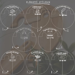 Egyedi Vágódeszka szett, Tökéletes ajándék pároknak Évfordulóra vagy Valentin napra - otthon & életmód - konyhafelszerelés, tálalás - sütés, főzés - vágódeszka - Meska.hu