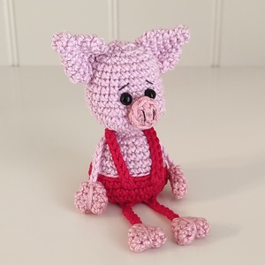 Késztermék! Amigurumi ujjbáb - Marci a kismalac - játék & sport - bábok - ujjbáb - Meska.hu