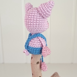 Késztermék! Amigurumi ujjbáb - Marci a kismalac - játék & sport - bábok - ujjbáb - Meska.hu