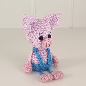 Késztermék! Amigurumi ujjbáb - Marci a kismalac - játék & sport - bábok - ujjbáb - Meska.hu