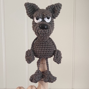 Késztermék! Amigurumi farkas ujjbáb, Játék & Sport, Bábok, Ujjbáb, Horgolás, MESKA