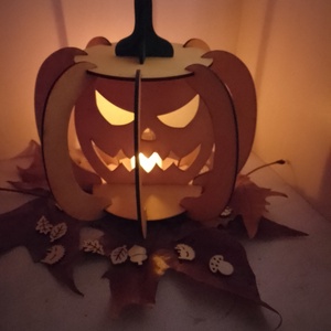 Töklámpás-Halloween gyertyatartó, Otthon & Életmód, Dekoráció, Fali és függő dekoráció, Betű & Név, Famegmunkálás, MESKA