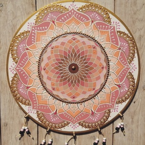  Vintage Mandala, Otthon & Életmód, Dekoráció, Spiritualitás, Mandala, Festett tárgyak, MESKA