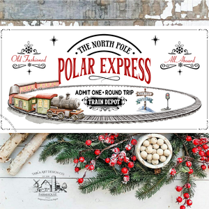 The north pole polar express - karácsonyi vászonkép különböző méretben - otthon & életmód - dekoráció - kép & falikép - táblakép - Meska.hu