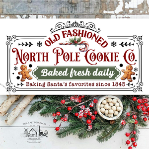 Old Fashioned North Pole cookies - karácsonyi vászonkép különböző méretben - otthon & életmód - dekoráció - kép & falikép - táblakép - Meska.hu