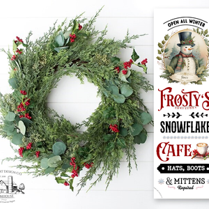 Frosty's snowflake cafe - Karácsonyi vászonkép különböző méretben - otthon & életmód - dekoráció - kép & falikép - táblakép - Meska.hu