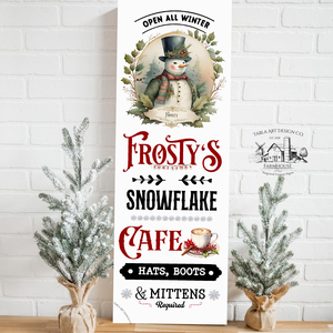 Frosty's snowflake cafe - Karácsonyi vászonkép különböző méretben - otthon & életmód - dekoráció - kép & falikép - táblakép - Meska.hu