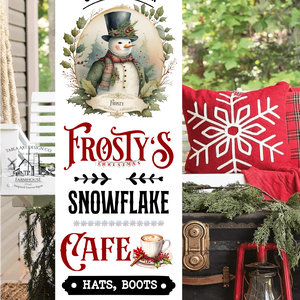 Frosty's snowflake cafe - Karácsonyi vászonkép különböző méretben - otthon & életmód - dekoráció - kép & falikép - táblakép - Meska.hu