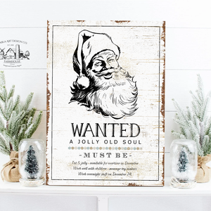 Wanted Santa (rozsdás hatás) - karácsonyi vászonkép különböző méretben - otthon & életmód - dekoráció - kép & falikép - táblakép - Meska.hu