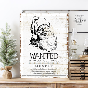 Wanted Santa (rozsdás hatás) - karácsonyi vászonkép különböző méretben, Otthon & Életmód, Dekoráció, Kép & Falikép, Táblakép, , MESKA