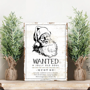 Wanted Santa (rozsdás hatás) - karácsonyi vászonkép különböző méretben - otthon & életmód - dekoráció - kép & falikép - táblakép - Meska.hu