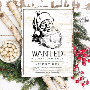 Wanted Santa (rozsdás hatás) - karácsonyi vászonkép különböző méretben - otthon & életmód - dekoráció - kép & falikép - táblakép - Meska.hu