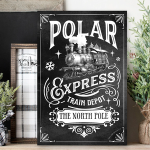 Polar express - fekete - karácsonyi vászonkép különböző méretben, Otthon & Életmód, Dekoráció, Kép & Falikép, Táblakép, , MESKA