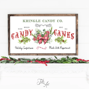 Kringle Candy Co. 60x30 cm karácsonyi fa tábla  - otthon & életmód - dekoráció - kép & falikép - táblakép - Meska.hu