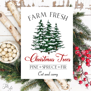 Farm fresh Christmas trees - karácsonyi vászonkép különböző méretben, Otthon & Életmód, Dekoráció, Kép & Falikép, Táblakép, , MESKA