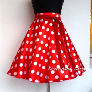 Minnie Rockabilly Pin Up stílusú pöttyös szoknya  -  - Meska.hu