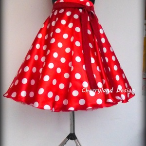 Minnie Rockabilly Pin Up stílusú pöttyös szoknya  -  - Meska.hu