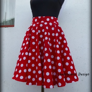 Minnie Rockabilly Pin Up stílusú pöttyös szoknya . -  - Meska.hu