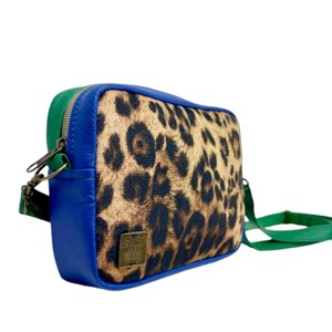 SuziartBag Leopárd mintás kék-zöld crossbody táska, Táska & Tok, Kézitáska & válltáska, Válltáska, , MESKA