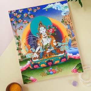 Buddhista Fehér Tárá giclée nyomat, Művészet, Grafika & Illusztráció, Művészi nyomat, Festészet, Fotó, grafika, rajz, illusztráció, MESKA