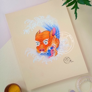 Tigris fej giclée nyomat, Művészet, Grafika & Illusztráció, Művészi nyomat, Festészet, Fotó, grafika, rajz, illusztráció, MESKA