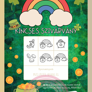 Kaparós kártya / Kincses szivárvány / Ajándék, születésnap, névnap, ünnep, céges / Kaparós sorsjegy - otthon & lakás - papír írószer - képeslap & levélpapír - Meska.hu