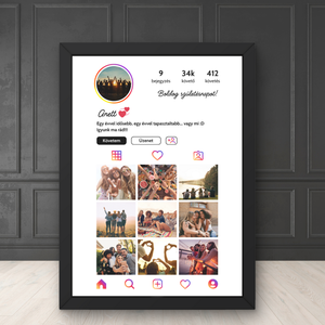 Instagram kép 2. / Születésnap, évforduló, esküvő, ajándék / Fali dekoráció, falikép, kollázs / digitális,nyomat / A4,A3 - otthon & életmód - dekoráció - kép & falikép - poszter - Meska.hu