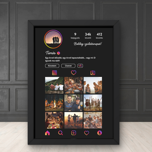 Instagram kép 2. / Születésnap, évforduló, esküvő, ajándék / Fali dekoráció, falikép, kollázs / digitális,nyomat / A4,A3 - otthon & életmód - dekoráció - kép & falikép - poszter - Meska.hu