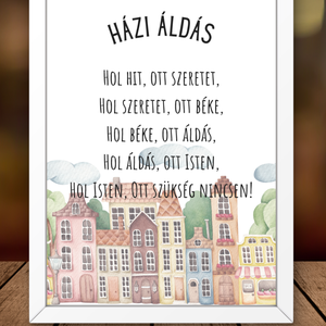 Házi áldás 4. / Fali dekoráció, falikép / digitális, nyomat / A4, A3, Otthon & Lakás, Dekoráció, Kép & Falikép, Poszter, Fotó, grafika, rajz, illusztráció, MESKA