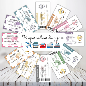 Kaparós beszálló kártya utazáshoz / Ajándék, utazás, repülő, boarding pass / Kaparós sorsjegy 10x5cm - Meska.hu